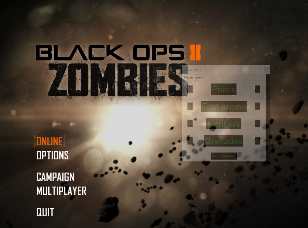 Image of Mod Menus Games are very fun however, if you play them long enough they can get boring. Most people buy mod menus for games, but I make them. Using Cheat Engine to map the games memory and Python and Tkinter, I created a mod menu that would pop up after pressing a key.